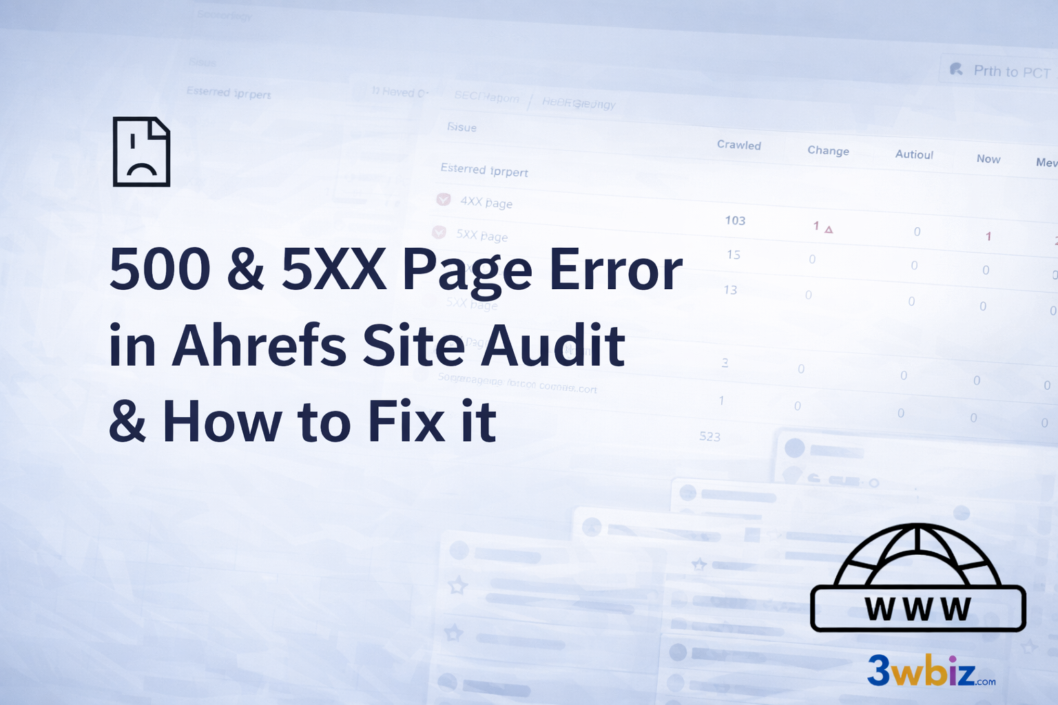 500 & 5XX Page Error in Ahrefs Site Audit & How to Fix it